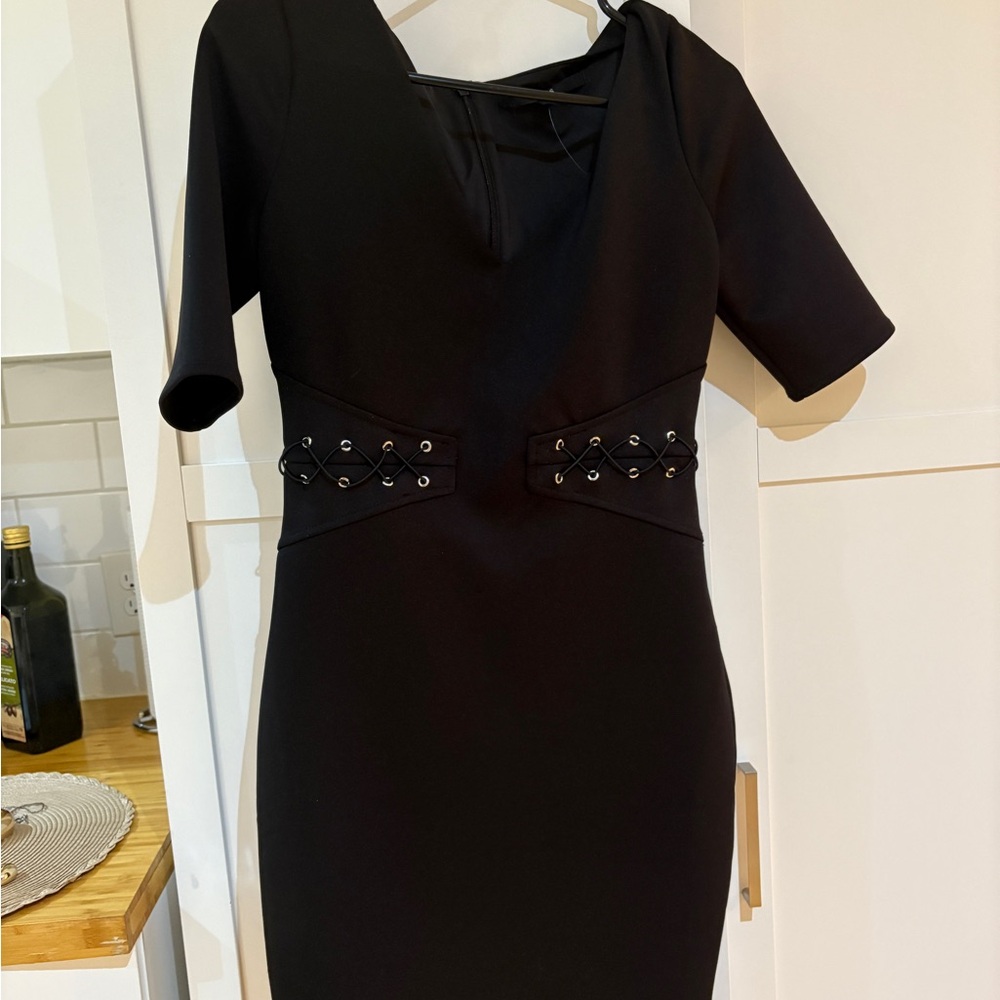 Guess Black Dress with Eyelet Detail